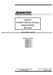 ASX/U-51 SYSTEST TESTUTL ATLworks UPDATE ... - Advantest