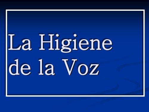 El Estudio de la Técnica Vocal