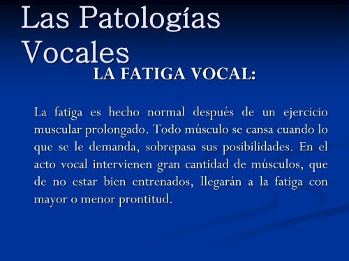 El Estudio de la Técnica Vocal