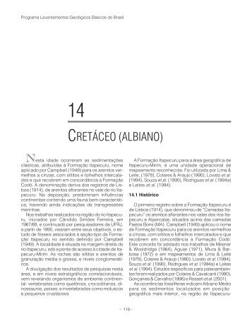 Cretáceo (Albiano/Cenomaniano) - CPRM