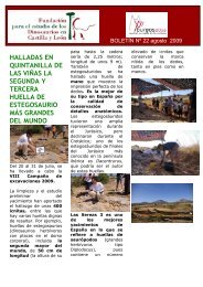 Boletín nº 22 Agosto 2009 - Fundación Dinosaurios