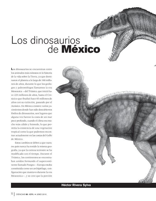 Los dinosaurios de México - Página del Alumno - UNAM