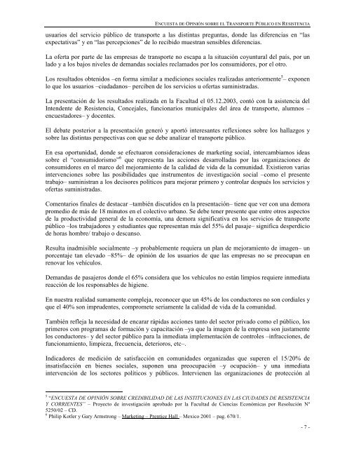 ENCUESTA DE OPINIÓN SOBRE EL TRANSPORTE PÚBLICO EN ...