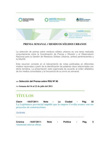 TÍTULOS - Secretaría de Ambiente y Desarrollo Sustentable