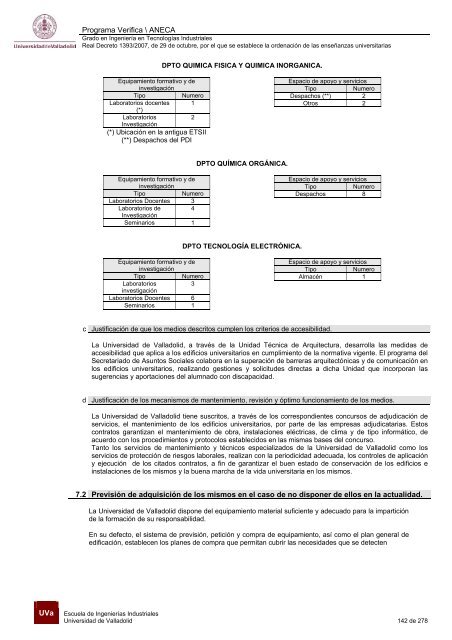 Plan - Escuela de Ingenierías Industriales - Universidad de Valladolid