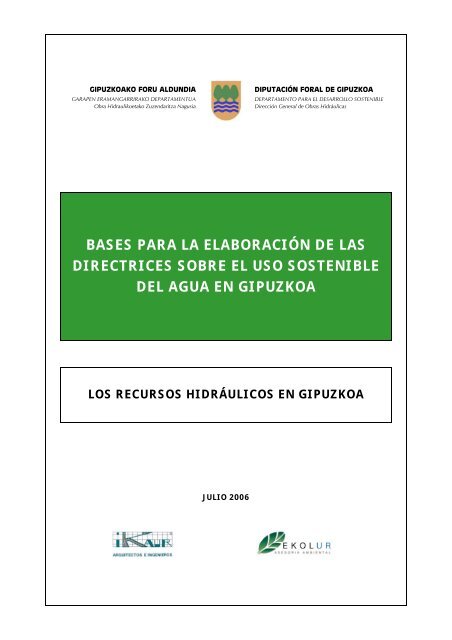 BASES PARA LA ELABORACIÓN DE LAS ... - Gipuzkoa.net