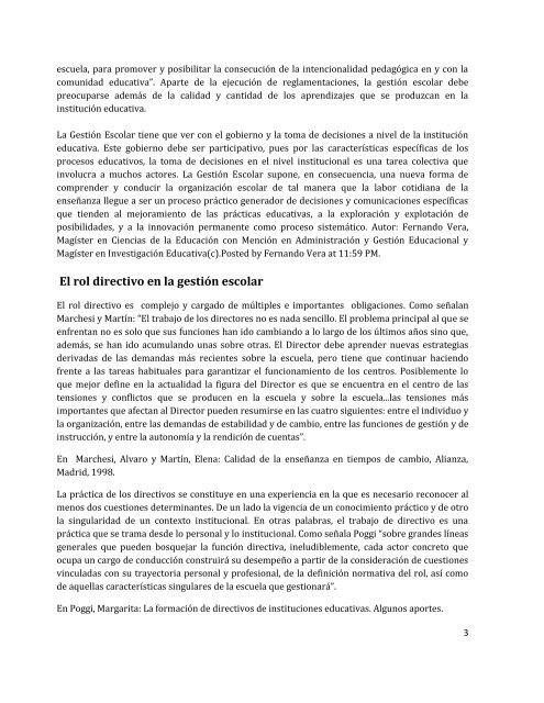 Manual de Gestión Directiva. - Fundación Origen Chile