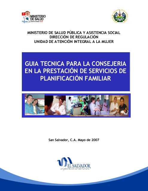 Guia Consejeria Servicios PF - El Salvador :: Ministerio de Salud ...