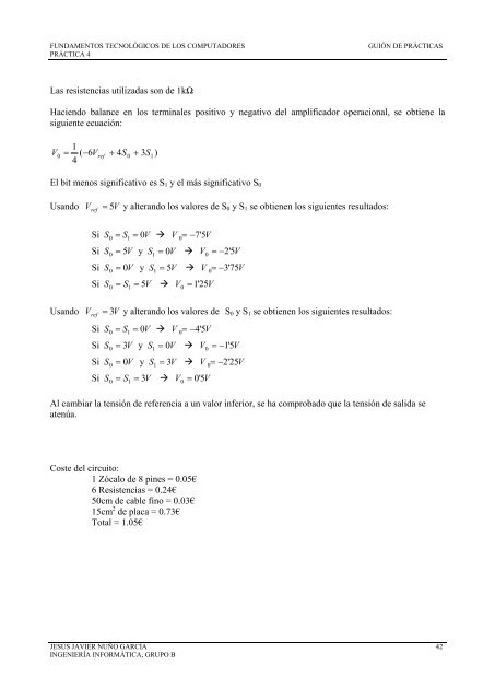 Ejemplo Documento Técnico en A5 - Departamento de Electrónica y ...