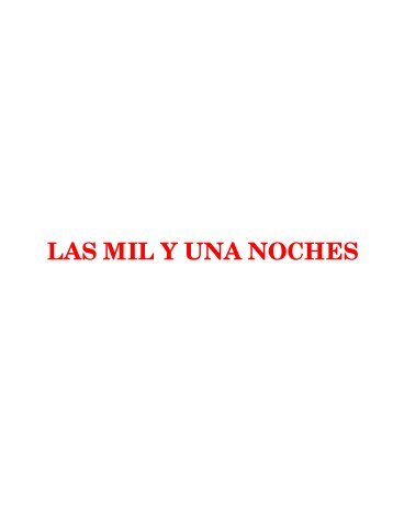 LAS MIL Y UNA NOCHES - Portal Académico del CCH