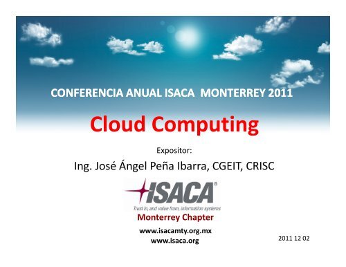 Cloud Computing - ISACA - Monterrey Chapter