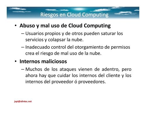 Cloud Computing - ISACA - Monterrey Chapter