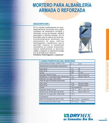 mortero para albañilería armada o reforzada - RegistroCDT