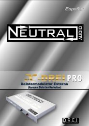 Manual de instrucciones X-DREI PRO - Neutral Audio