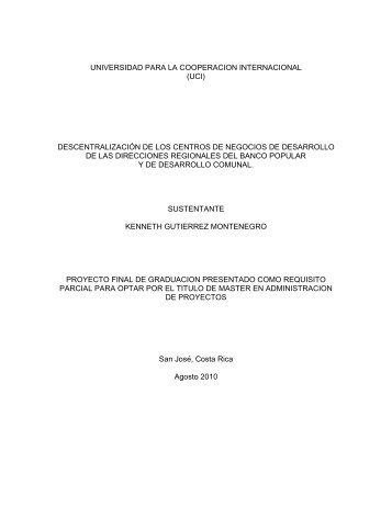 descentralización de los centros de negocios de desarrollo de las ...