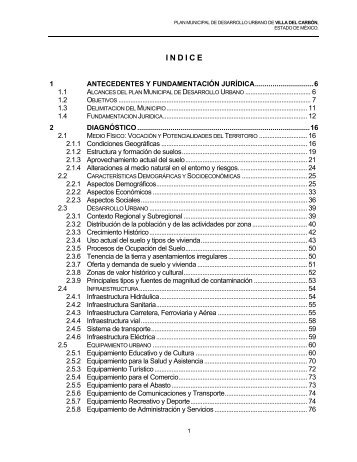 indice - Secretaría de Desarrollo Urbano