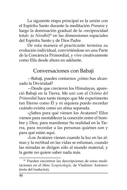 Las Enseñanzas de Babaji