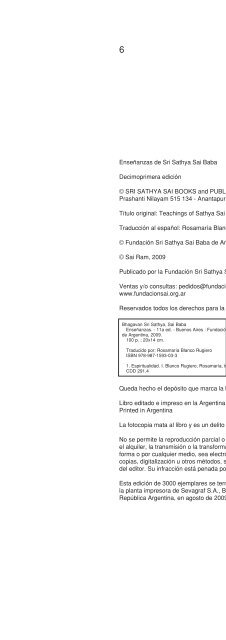 Libro Digital - Fundación Sathya Sai Baba de Argentina