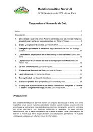 Respuestas a Hernando de Soto - Servindi
