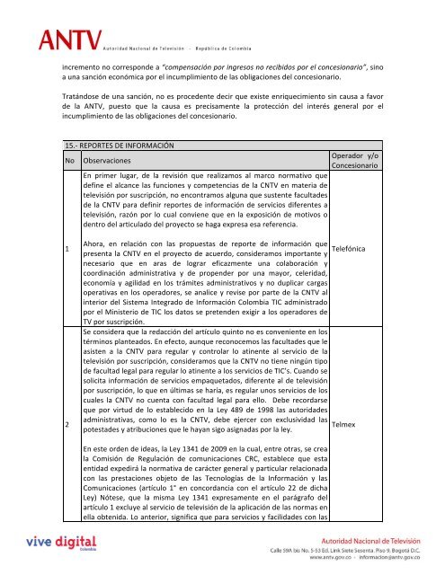 Documento de Respuestas a Comentarios - Autoridad Nacional de ...