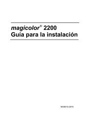 magicolor 2200 Guía para la instalación - Konica Minolta Printer ...