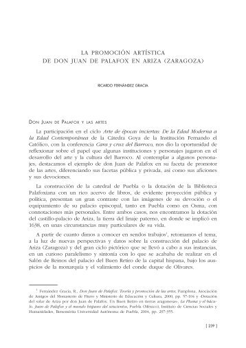 6. La promoción artística de don Juan de Palafox en Ariza (Zaragoza)