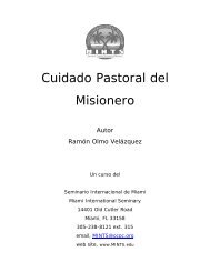 Cuidado Pastoral del Misionero - MINTS español