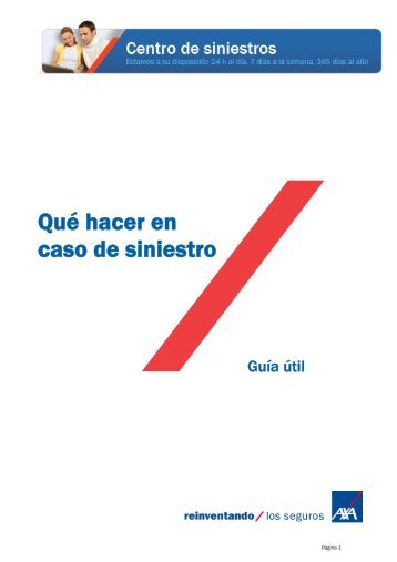 Qué hacer en caso de siniestro - Axa