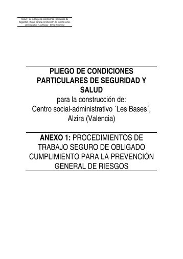 PLIEGO DE CONDICIONES PARTICULARES DE SEGURIDAD Y ...