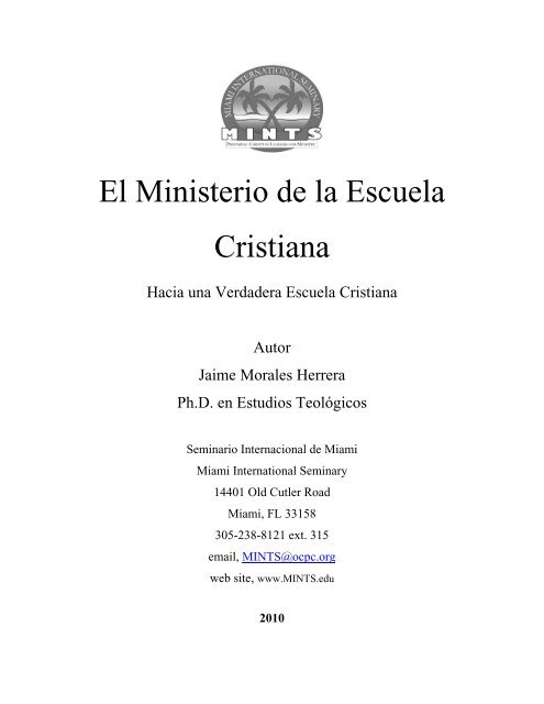 El Ministerio de la Escuela Cristiana - MINTS español