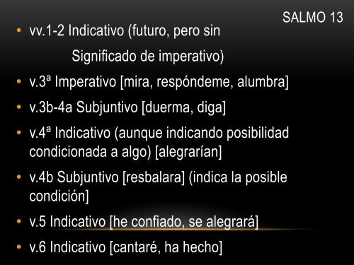 Ejercicios del Contexto Gramatical SALMO 13 - Carolina de Chamorro