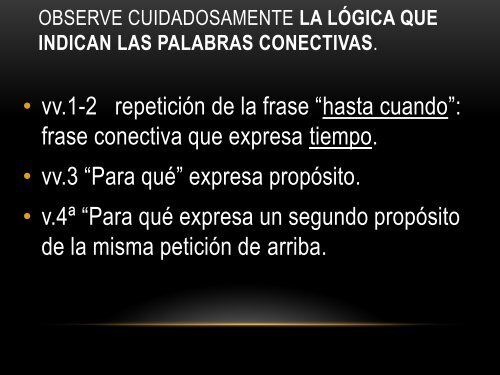 Ejercicios del Contexto Gramatical SALMO 13 - Carolina de Chamorro