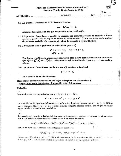 1"“ Métodos Matemáticos de Telecomunicación II El] Examen Final ...