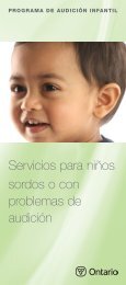 Servicios para niños sordos o con problemas de audición