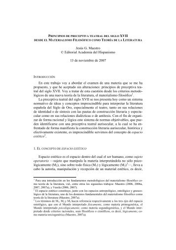 082 El concepto de espacio estético y la preceptiva teatral del siglo ...