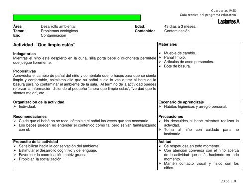 introducción a la guía técnica del programa educativo - IMSS