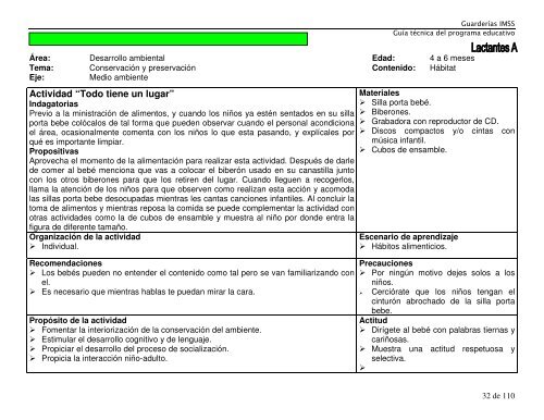 introducción a la guía técnica del programa educativo - IMSS