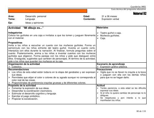 introducción a la guía técnica del programa educativo - IMSS