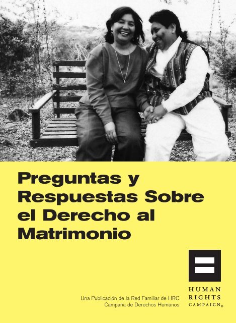 Preguntas y respuestas sobre el derecho al matrimonio. Campaña ...