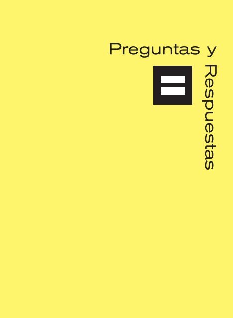 Preguntas y respuestas sobre el derecho al matrimonio. Campaña ...