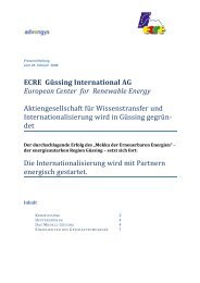 ECRE Güssing International AG European Center for ... - Advengys