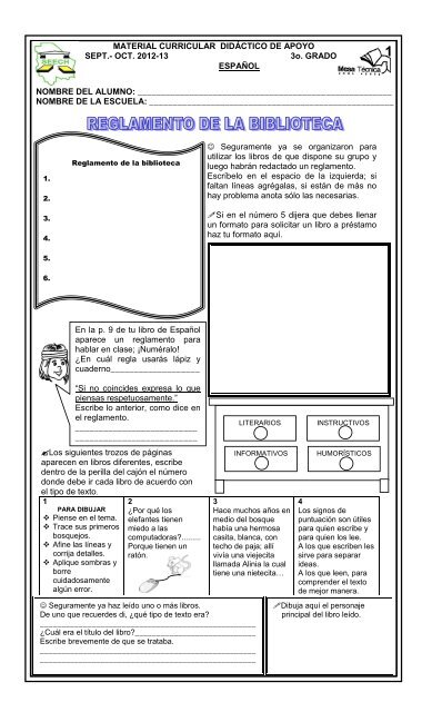 material curricular bloque 1-3° grado 2012-2013 seech