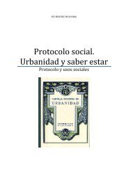 Protocolo social. Urbanidad y saber estar - IES Beatriz de Suabia