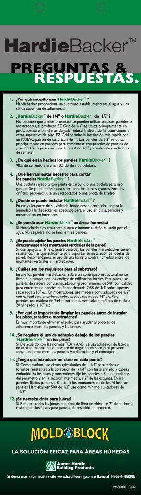 HardieBacker ® Preguntas y Respuestas - James Hardie Español