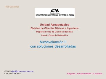 Autoevaluación con desarrollo - Canek - UAM