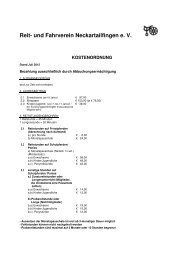 Kostenordnung - Reit- und Fahrverein Neckartailfingen e.V.