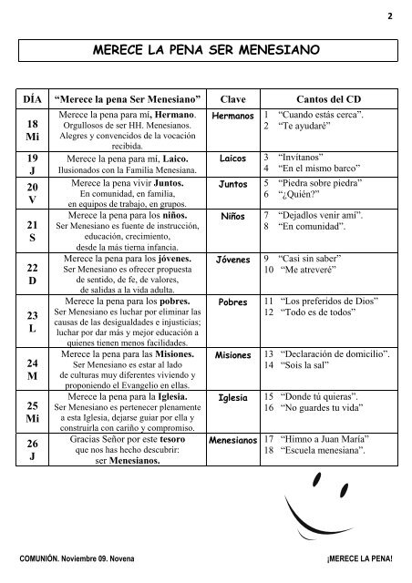 FOLLETO NOVENA Merece la pena ser Menesiano.pdf - Menesianos