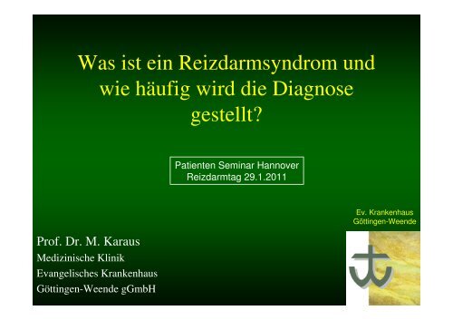 Was ist ein Reizdarmsyndrom und wie häufig wird die Diagnose ...