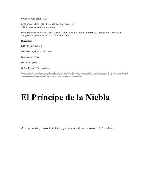 El Príncipe De La Niebla.pdf - Digital Las 4 Villas