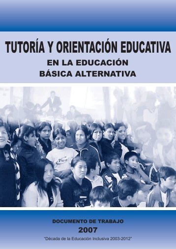 Tutoría en Educación Básica Alternativa - Dirección de Tutoría y ...